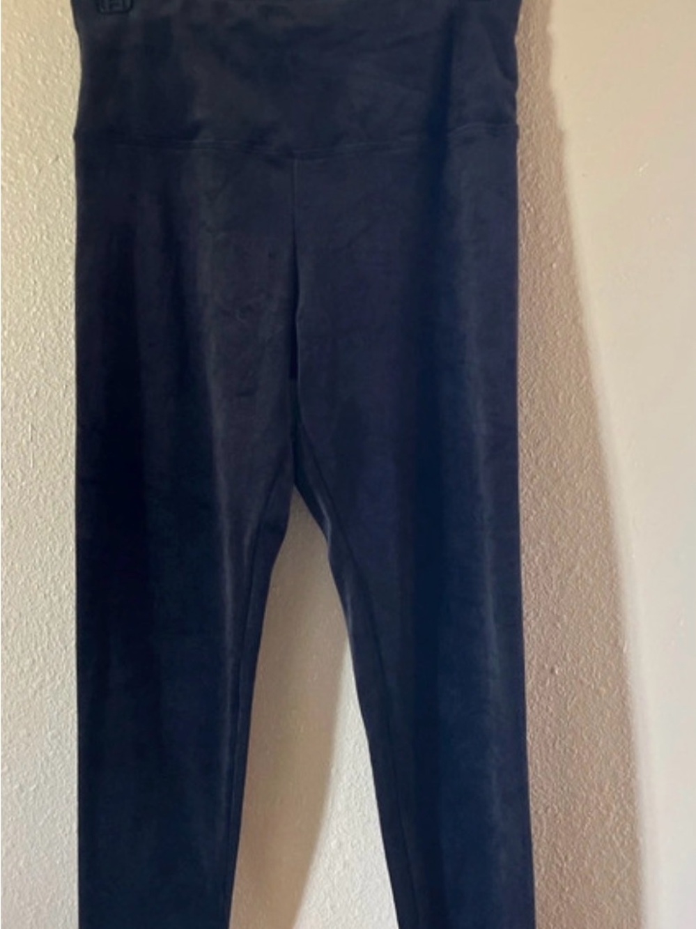 Women's High-Waist Velvety Black Leggings